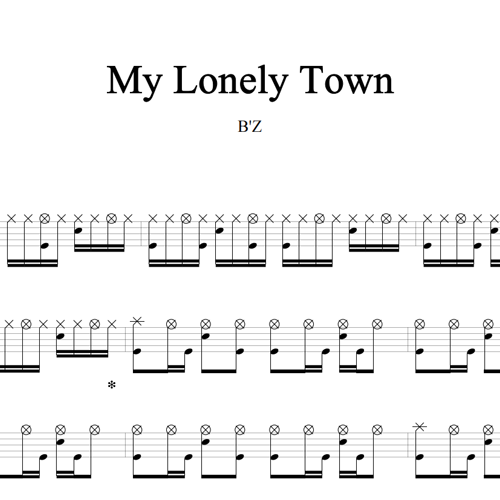 鼓谱*B'Z_My Lonely Town.asp